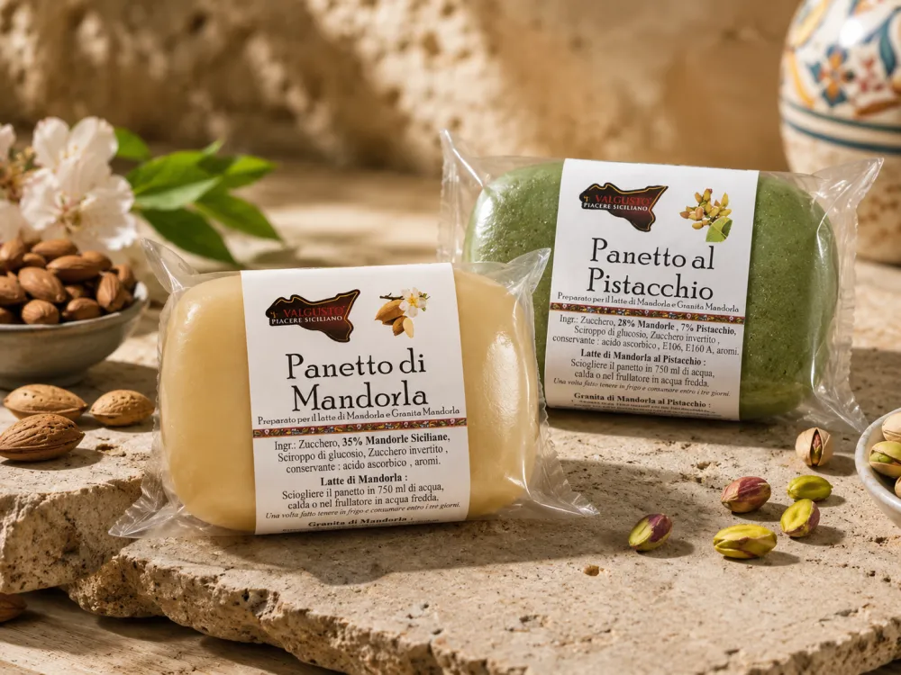 Panetto di mandorla e panetto al pistacchio Valgusto